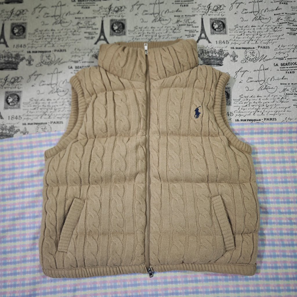 Ralph Lauren Cable Knit Down Vest
